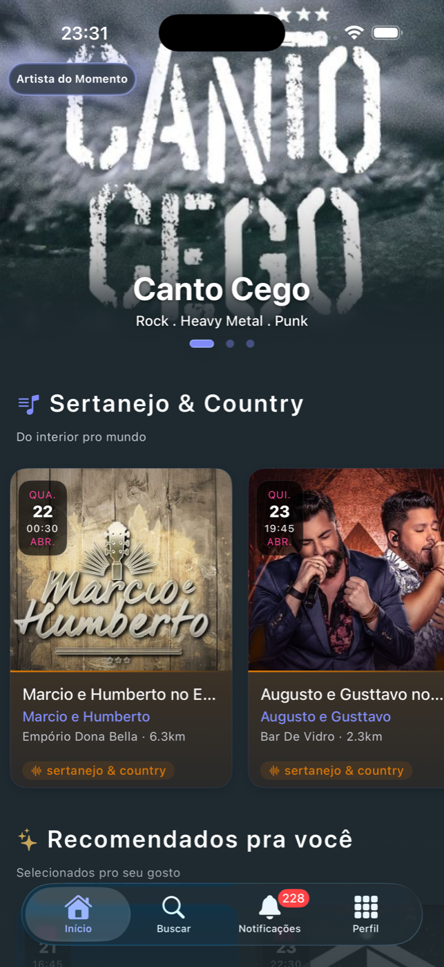 bandz app — event discovery