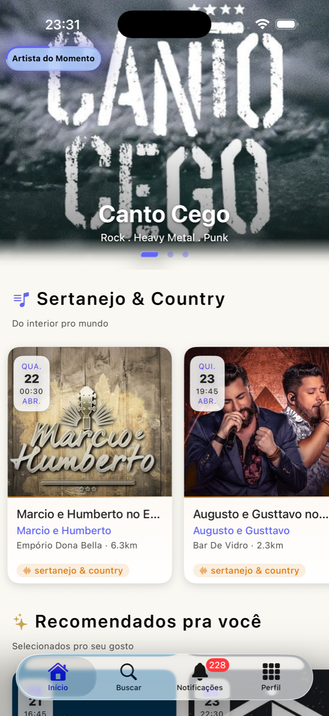 bandz app — event discovery