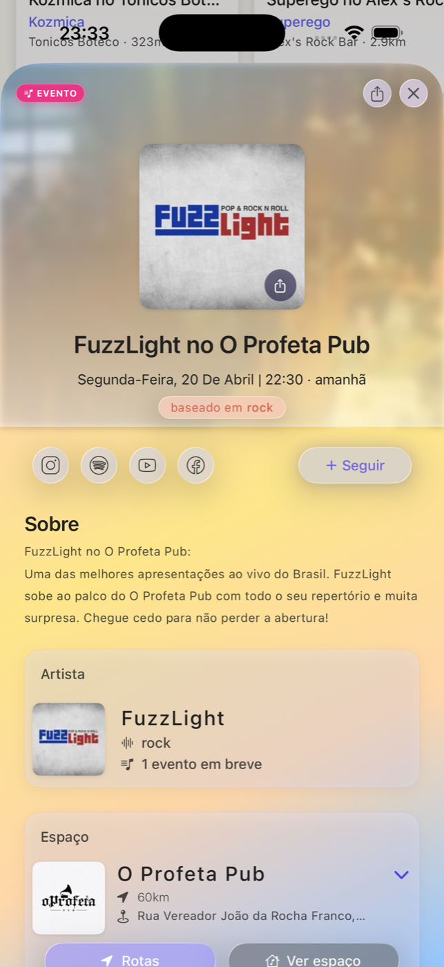 bandz app — artist detail and follow