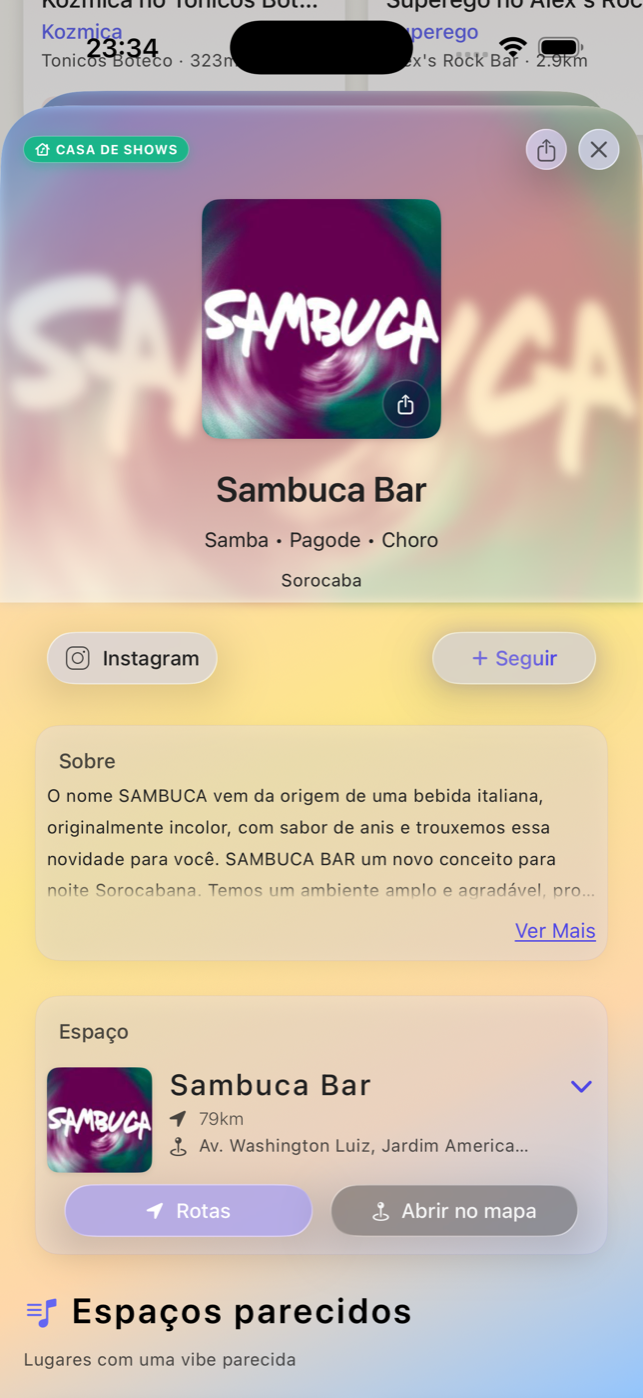bandz app — venue map and hours